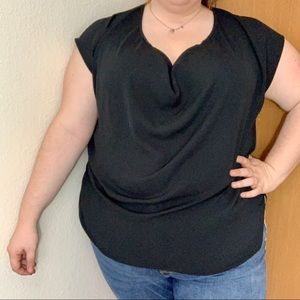 Coldwater Creek Black Dress Shirt Plus Size 2x